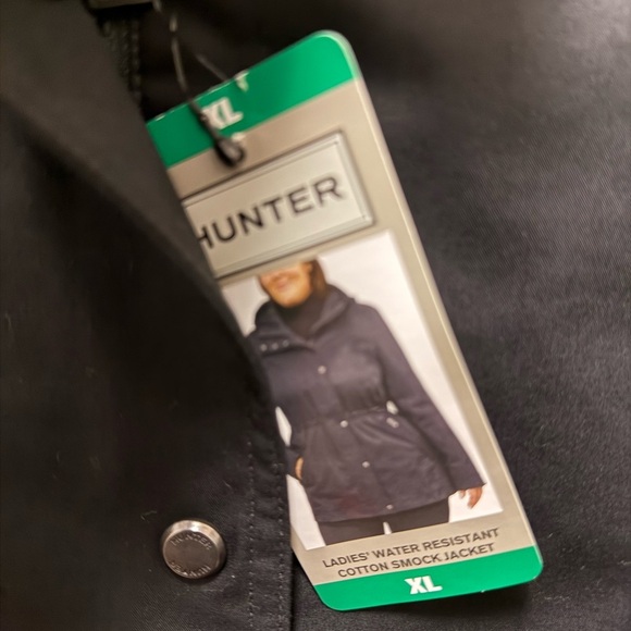 Hunter Water Resistant Cotton Smock Jacket Black XL NWT - Picture 3 of 4